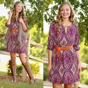 Everly | Boho Medallion Print Dress